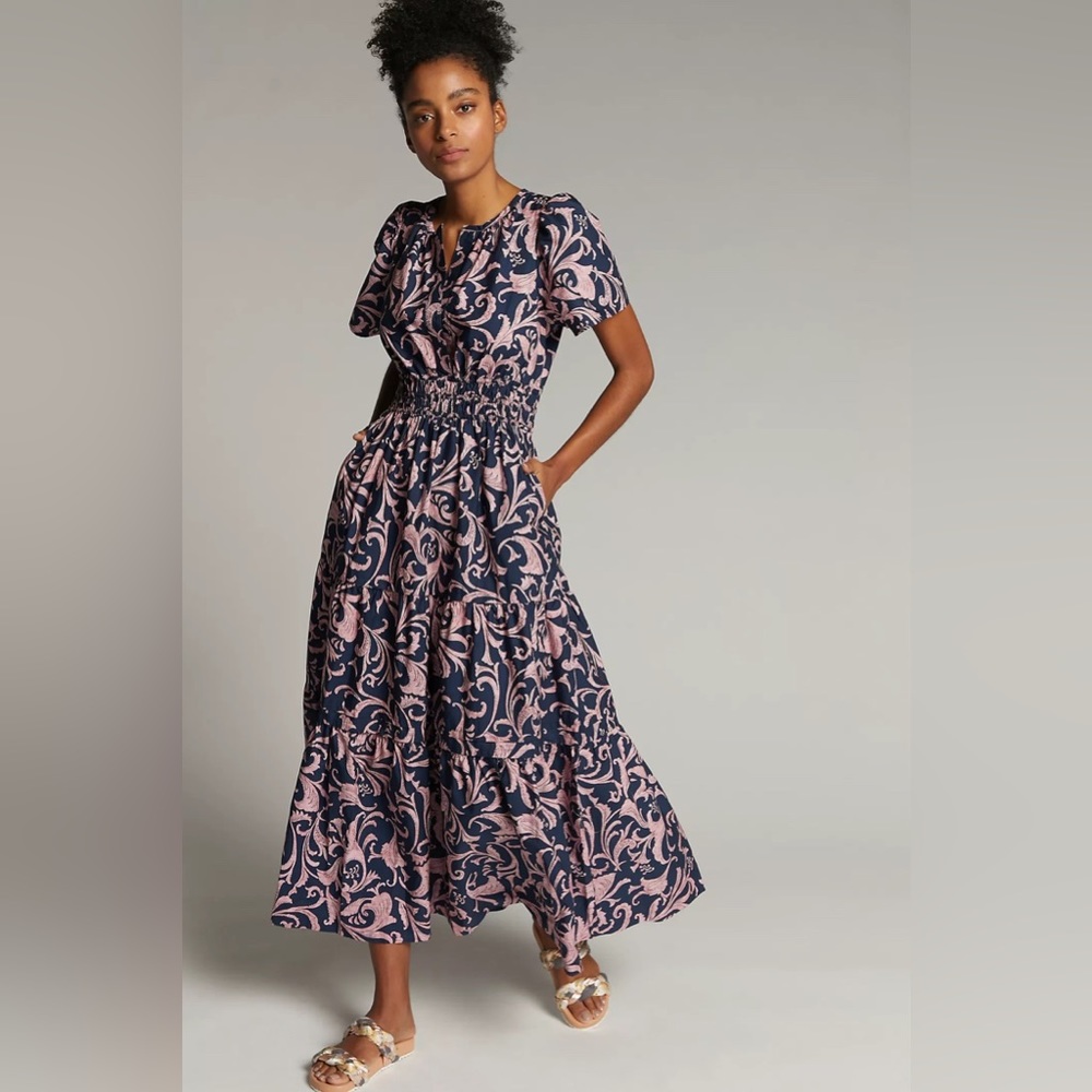 Anthropologie Somerset Maxi in Navy/Marin NWT